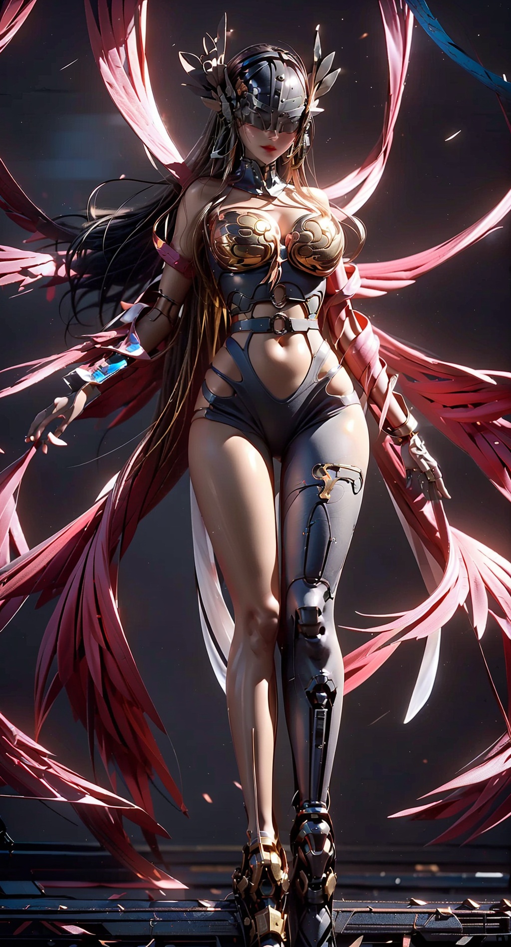  High quality, game CG, wallpaper,1girl, best quality, looking at the audience,(mechanical parts),Mechanical arm,cyberpunk, samurai sword, mechanical body,china dress,tutuhh,Tightlatexclothing,necktie,原神,治疗, ROBOT