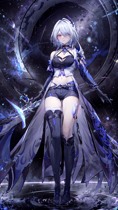  1girl,braid,solo,long_hair,barefoot,blush,collarbone,planetarium,Spacesuit,astronaut girl,Astronaut,astronaut helmet,universe background,universemarvel,宇宙空间,Observatory,astronomicalclock,astrophotography,黄道经纬仪,天文望远镜,地动仪,黑色瓷砖地板,reflective eyes,shiny clothes,reflective floor,glowing eyes,Glowing ambiance,,Cool tones,COLDlight,地平经纬仪,摄影机,device,仪器,Amechanical,观测站,radio telescope,StarTrails,xingchen,天象仪,纪限仪,booklet,Promotional posters,The suspended Earth,suspended in the air,theplanet,星球模型,Chinese Character,Foucault pendulum,A beautiful female,Full bodydiagram,极致光影,极致画质,极致细节,机制色彩,,ultra-detailed,Super detailed details,Super detailed background,Highest Quality,Highest Resolution,Highest picture quality,8K Resolution,8K HD,8K picture quality,8K rendering:1.0,8K wallpaper,coatdown,橙色羽绒服,beautiful woman with white hair,Gray Hair,red pupil,slit pupils,White Sneakers,Leg ring,sunglasses,Sci-Fi,Sci-fistyle,透明袖套,Dindahleffect,丁达尔光,xingchen,star hair ornament,,starry sky,Astral,gloves,necklace,pendant,short hair,evil smile,1girl,full body,spread arms,camera,body stocking,striped socks,fingerless gloves,Lace Bra,Lacelingerie,镭射背心