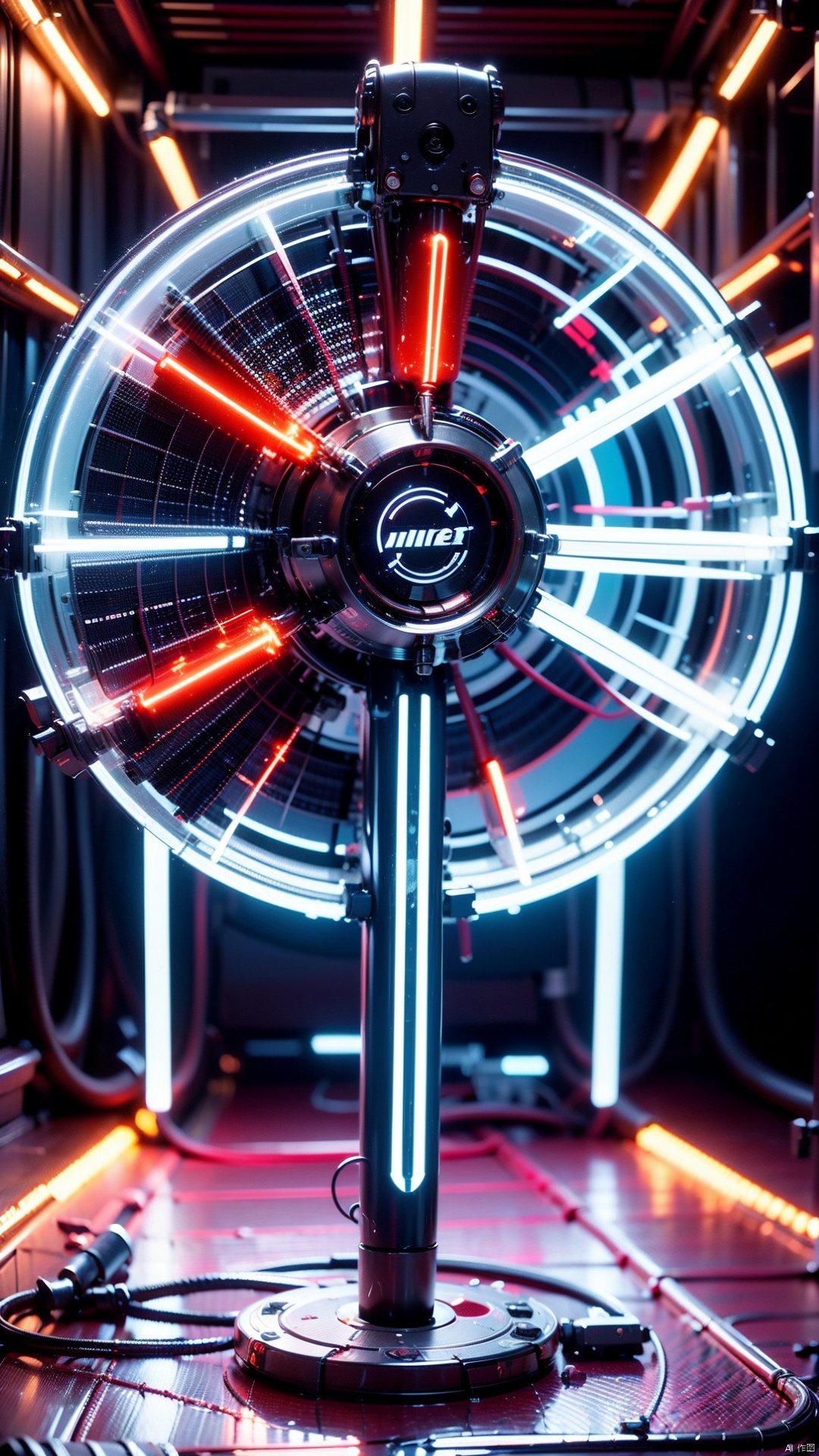  The shape of this graphics card is quite different from the traditional rectangular graphics card, and the circular design not only makes it look more unique, but also may provide more possibilities for cooling and other functions.
The graphics card is made of a smooth black polyester fabric with a delicate texture that mimics the microstructure of genes. The motherboard cleverly Outlines the binary code pattern of white lines, fine and neat, as if telling the origin and operation mechanism of life. The radiator has a faint silver sheen. The line is outlined with a binary code pattern with white lines, and the inside is decorated with a gradient pattern of four colors.
1 gril,masterpiece,Graphics card,Three fan radiators,
render,technology, (best quality) (masterpiece), (highly detailed), game,4K,Official art, unit 8 k wallpaper, ultra detailed, beautiful and aesthetic, masterpiece, best quality, extremely detailed, dynamic angle, atmospheric,high detail,science fiction,CG,C4D, dofas