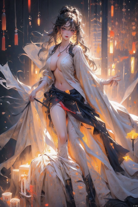  (full body:1.1),masterpiece,bestquality,8k,officialart,cinematic light,ultrahighres,movie perspective, advertising style, magazine cover
offcial art, colorful, Colorful background, splash of color A beautiful woman with delicate facial features, big breasts,full body,
(wavy hair:1.1),drop earrings,necklace,shiny skin,look at view, ((ink)),(water color),girl,nude,breasts,pussy,legwear,naked, tattoo on stomach, skirt_lift, spread leg, pf-hd, gchf, Chinese style