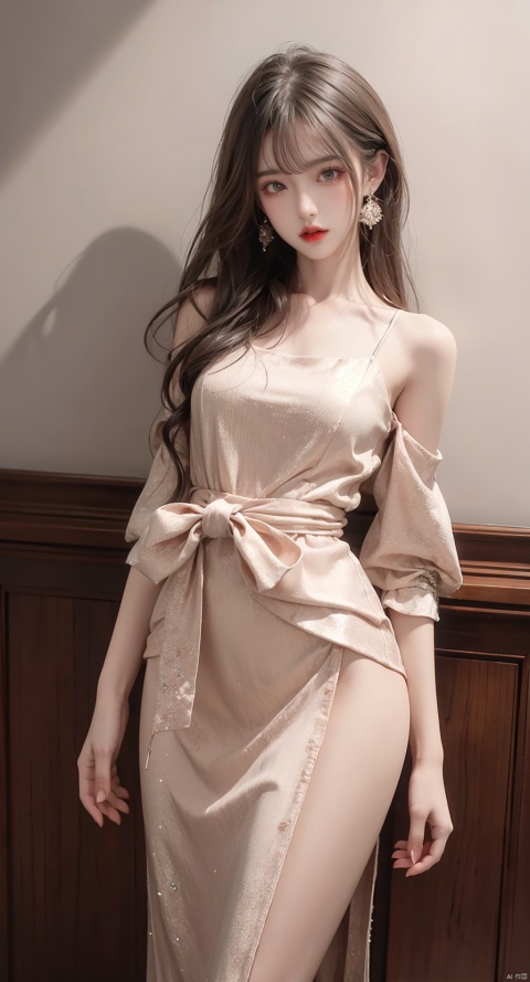  (masterpiece, best quality, best shadow,official art, correct body proportions, Ultra High Definition Picture,master composition),(best hands details:1.2),bust, //////1 girl, pale hair, long hair to the waist, hair in front of the forehead, only upper body, beautiful eyes, standing posture, wearing dress, gorgeous dress, double diamonds, jewelry, flowers, bare shoulders, dress, skirt behind the skirt, bare thighs, high heels, gorgeous skirt, sexy, model pose, futuaner