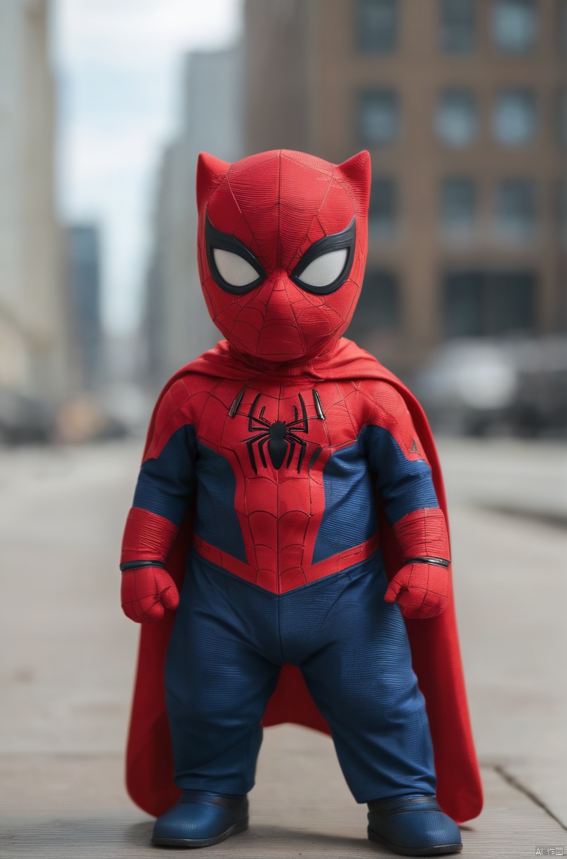cat in Spider-Man uniform, 8k