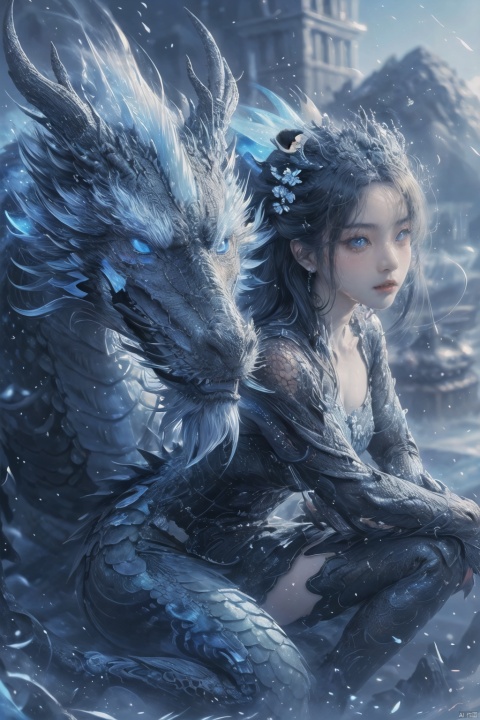  a dragon,a girl, (\shuang hua\), wangyushan, tm
