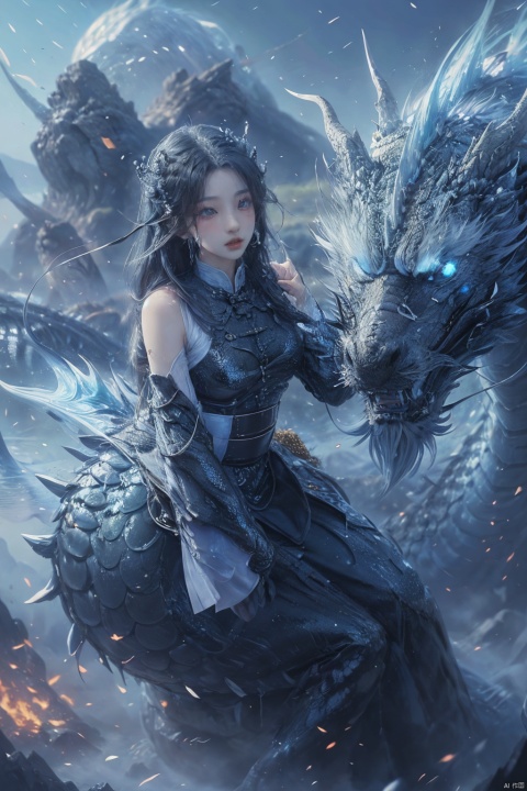  a dragon,a girl, (\shuang hua\), wangyushan, tm