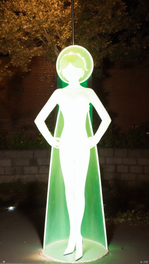  1girl, solo,half body,Obscure Human Shape in the Night,