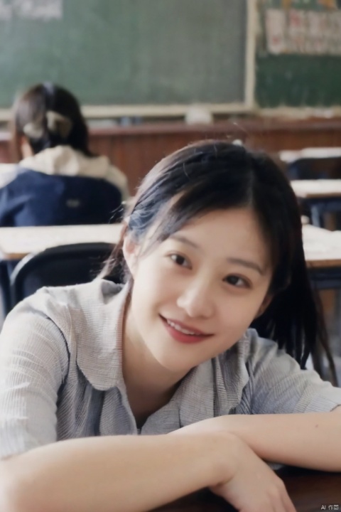  best quality, masterpiece, ultra high res,
A masterpiece capturing the beauty of a high school girl in the best quality and ultra high resolution. The detailed description focuses on specific image details, showcasing the girl's youthful charm, radiant smile, and stylish attire. The scene is set in a typical high school classroom, with students engaged in learning activities in the background. The atmosphere exudes a sense of youthful energy and optimism, creating a warm and inviting ambiance. The photography employs professional techniques, utilizing creative angles and compositions to highlight the girl's natural beauty and confidence.