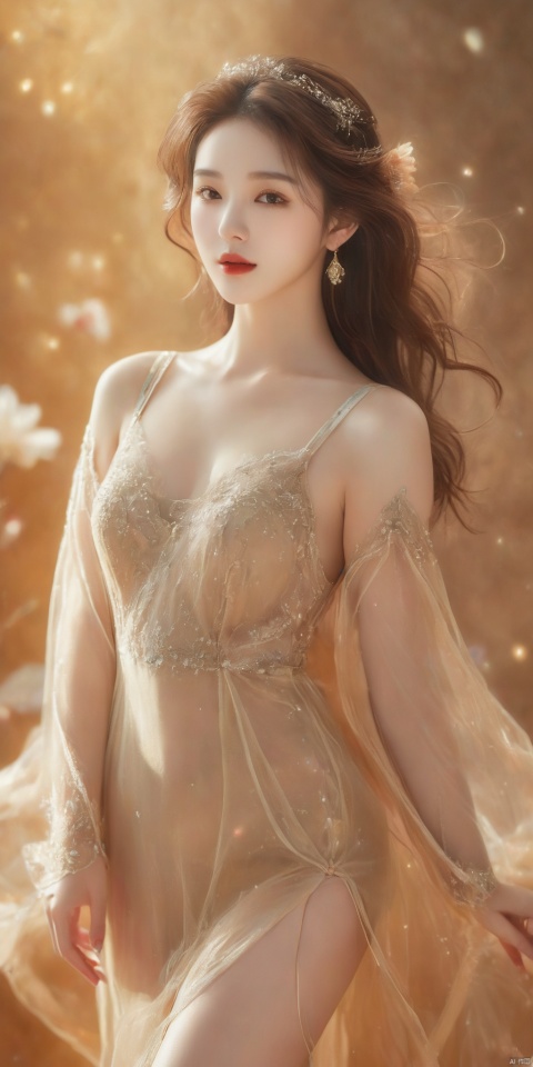  a A beautiful female,naked, (no dress), full body, navel,brown suspender stockings,black high heels,(full body photo),175cm,hourglass shaped figure,(light makeup),brown hair,sweet smile,delicate fair skin,exquisite and perfect facial features,detailed facial features,high nose bridge,red lips,golden eyes,ruby necklace,extremely delicate hair,Soft and beautiful temperament,facial lighting,surreal,8K image quality,realistic details,master works,stunning beauty,pure desire,stunning beauty,peerless beauty,8K resolution,graceful and elegant standing posture,full body shots,full body photos, Duobian,
