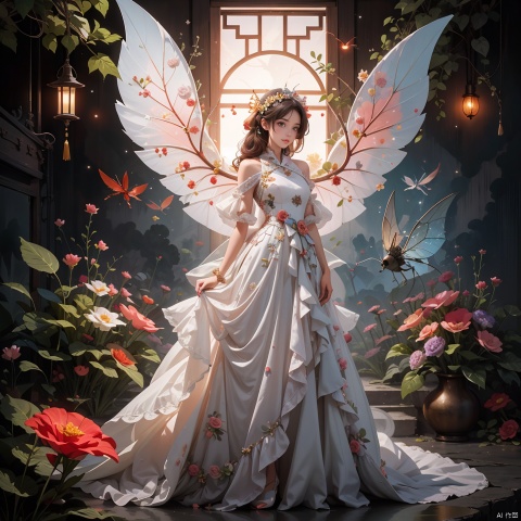  best quality, masterpiece, photo realistic,highly detailed, fashion photography, full body shot,full body photo,(firefly: 1.4), insects, purist, esoteric,occult, geometric,(night:1.1),,nature, dress, flowers,butterfly,girl, Aesthetic Background,sen,plan,flowers,tree,guanyin,bj_Devil_angel,flower,machinery,fairy tale girl,vortex,Chinese style,nvshen,ghostdom,Night scene,Colorful portraits,baihuaniang,evil ghost,backlighting
,cozyanimationscenes,二维码, Huge flowers