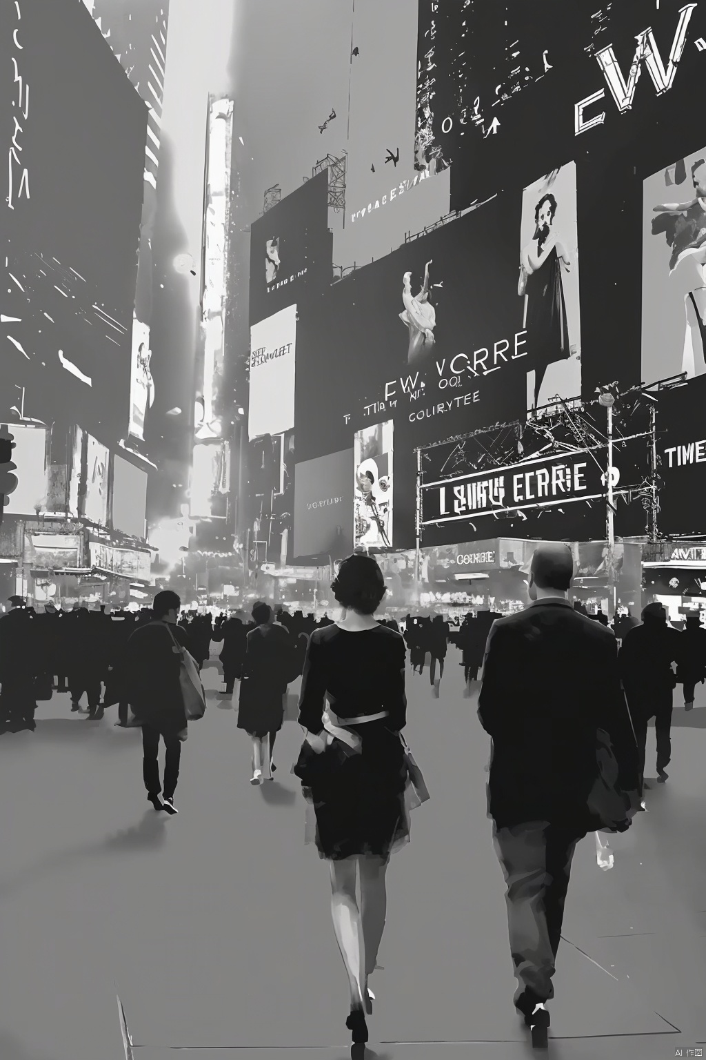  Ein Gemälde vom Time Square in New York von Edouard Cortes