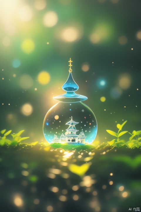 (Masterpiece, Best Quality: 1.2), Close-up of cartoon castle on green background, cute digital art, beautifully detailed digital art, 4k hd illustration wallpaper, cute digital, blurry dream picture, 4k hd wallpaper illustration, cute 3d rendering, a beautiful art illustration, 2d illustration, 2d illustration, blurred dream illustration, epic concept art. Bokeh. Ultra wide angle ((best quality)), ((intricate details)), ((surreal) ism)) (8k),小萝利,针织玩偶