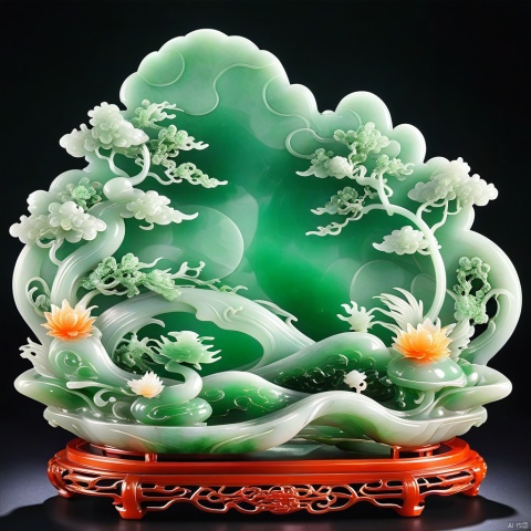 flame,Made of translucent jadeite