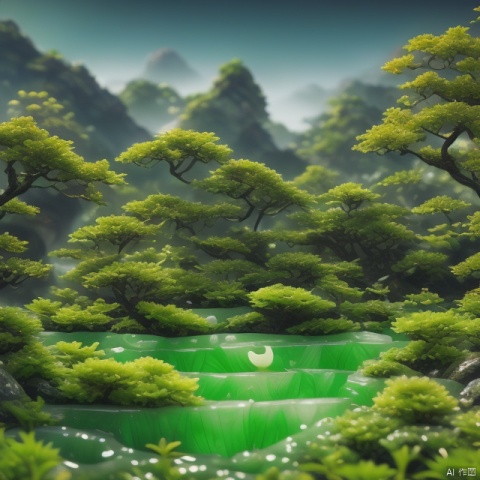 Best Quality, Very Good, 16K, Ridiculous, Very Detailed, Gorgeous Transparent White Jade Otter Background Grassland ((Masterpiece Full of Fantasy Elements))), ((Best Quality)), ((Intricate Details)) (8K),针织玩偶