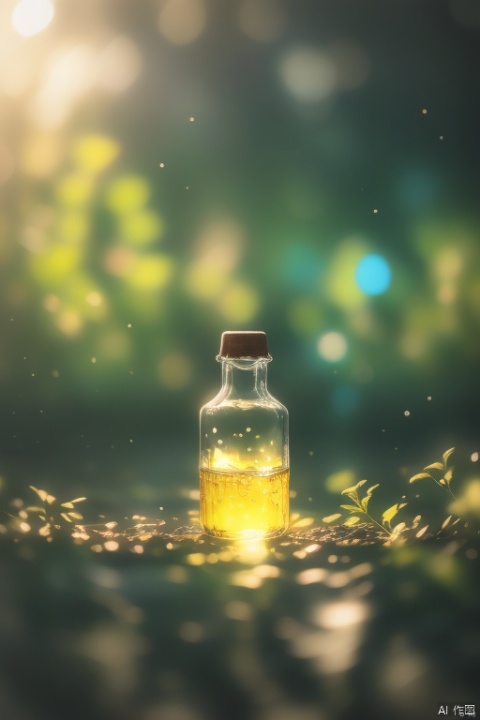 cherry tree in bottle, fluffy, realistic, atmospheric light refraction, photography by lee jeffries, nikon d850 film stock photo 4 kodak portra 400 camera f1.6 gun, colorful, ultra realistic textures, theatrical lighting, Unreal Engine trends on artstation cinestill 800, style-glass