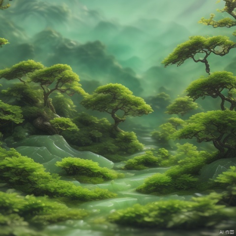 Best Quality, Very Good, 16K, Ridiculous, Very Detailed, Gorgeous Transparent White Jade Otter Background Grassland ((Masterpiece Full of Fantasy Elements))), ((Best Quality)), ((Intricate Details)) (8K),针织玩偶