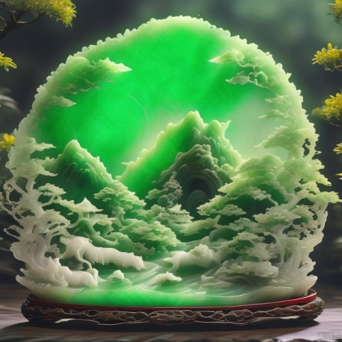  Best Quality, Very Good, 16K, Ridiculous, Very Detailed, Gorgeous Transparent White Jade Otter Background Grassland ((Masterpiece Full of Fantasy Elements))), ((Best Quality)), ((Intricate Details)) (8K)