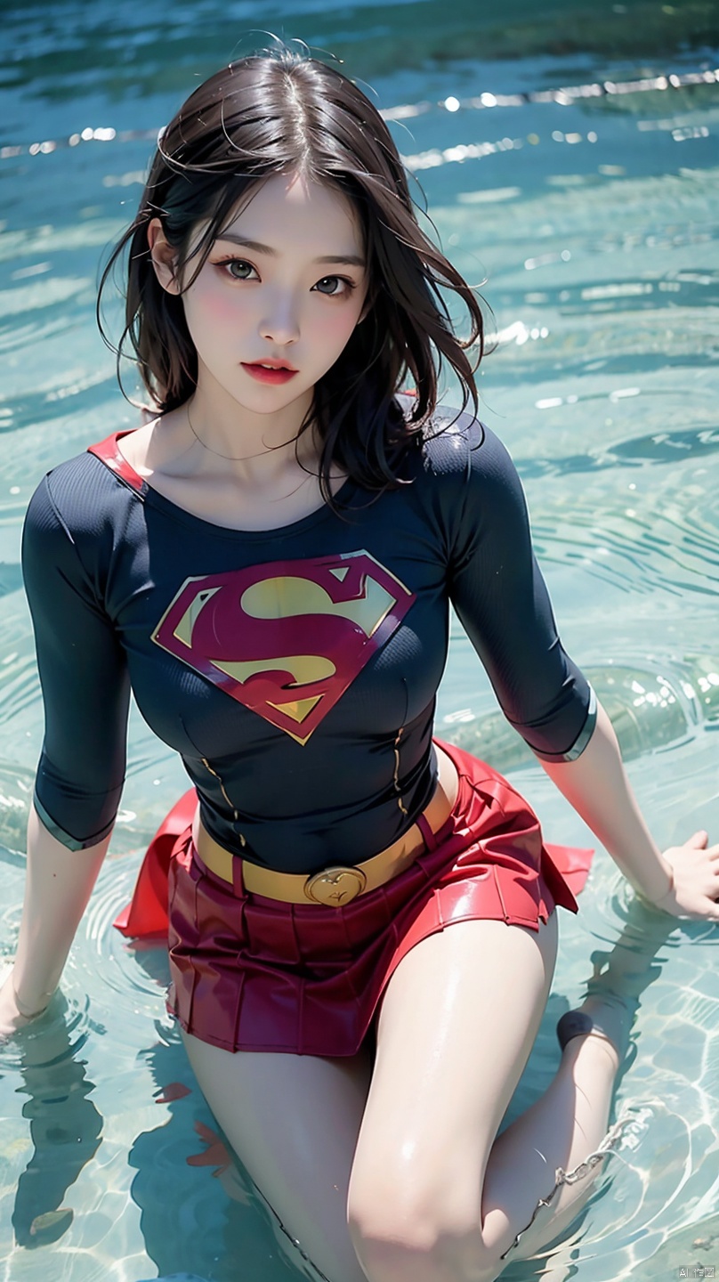 １Supergirl、gravure、In the water、skirt、Thigh、