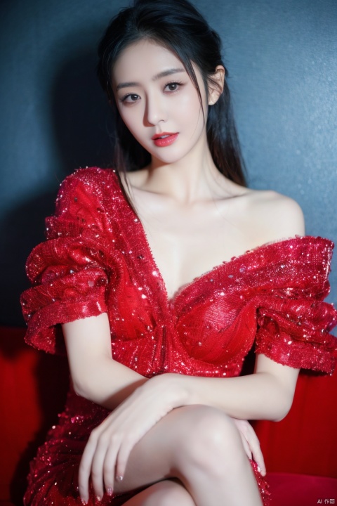  Surrealist beauty photo, a beautiful woman wearing complex and detailed colored clothes and future jewelry, low cut., jiaxin