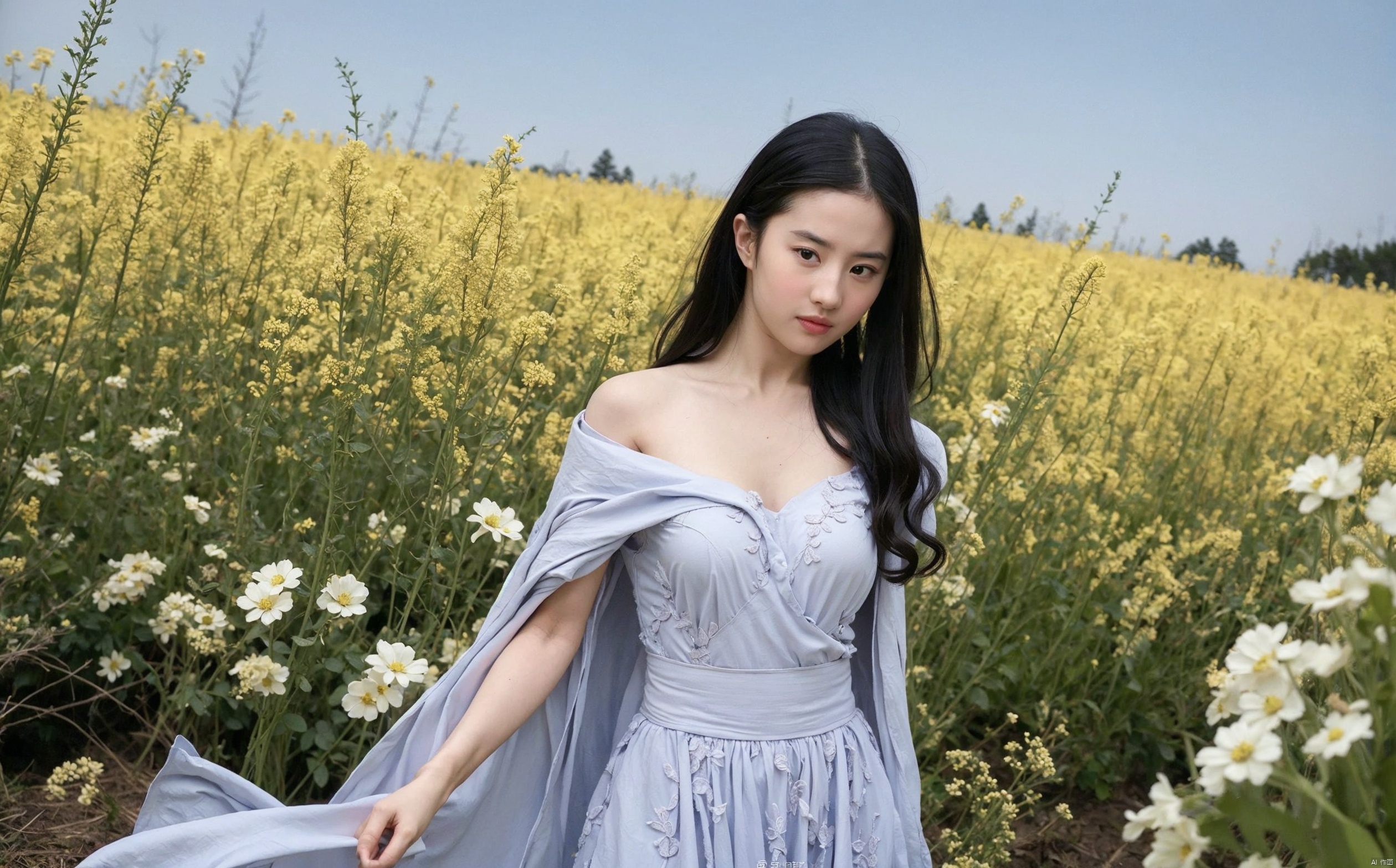  masterpiece, best quality, ultra high res, sexy beauty, slim figure, middle breasts, wearing lace maxi dress；A young girl with a slim figure and a large chest is wearing a long lace dress. She is standing in a field of flowers, with the sun shining on her face. The wind is blowing through her hair, and the flowers are swaying in the breeze. She is looking over her shoulder at the camera, with a seductive expression on her face. The field is filled with a variety of colorful flowers, and the air is filled with the scent of jasmine. The atmosphere is romantic and sensual. The camera is focused on the girl's body, with a shallow depth of field, chenchen, SaayaIrie, jiaxin, tong, tongtong, yanba, zuo, xiaoyuer, xueping, hongzhenyin, nana, xiaowen, chuxi, yangmi, xuemei, chunchun, mojing, xiaonizi, jiejing, xiaofei, xueli, lianhua2.0, lingsha, ajuan, mengqi, rela, hongxia, quanzhen, tianxiu, zhangling, wuyun, vivian chow, caishaofen, cx, liuyife