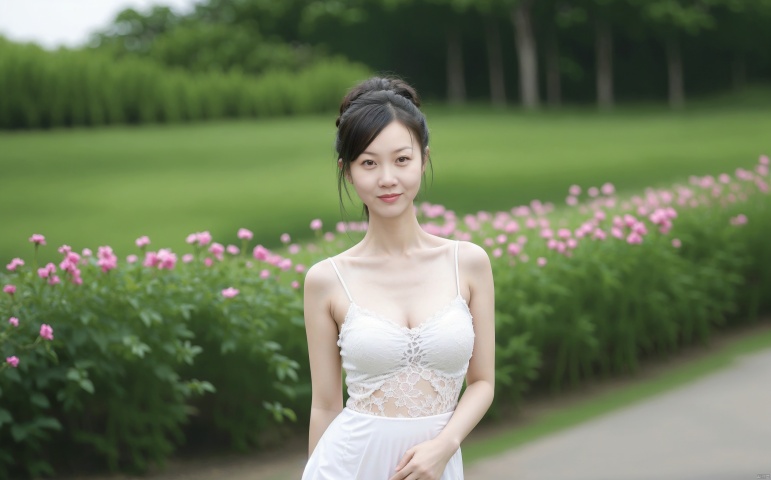  masterpiece, best quality, ultra high res, sexy beauty, slim figure, middle breasts, wearing lace maxi dress；A young girl with a slim figure and a large chest is wearing a long lace dress. She is standing in a field of flowers, with the sun shining on her face. The wind is blowing through her hair, and the flowers are swaying in the breeze. She is looking over her shoulder at the camera, with a seductive expression on her face. The field is filled with a variety of colorful flowers, and the air is filled with the scent of jasmine. The atmosphere is romantic and sensual. The camera is focused on the girl's body, with a shallow depth of field, chenchen, SaayaIrie, jiaxin, tong, tongtong, yanba, zuo, xiaoyuer, xueping, hongzhenyin, nana, xiaowen, chuxi, yangmi, xuemei, chunchun, mojing, xiaonizi, jiejing, xiaofei, xueli, lianhua2.0, lingsha, ajuan, mengqi, rela, hongxia, quanzhen, tianxiu, zhangling, wuyun, vivian chow, caishaofen, cx, liuyife, xiaoqing