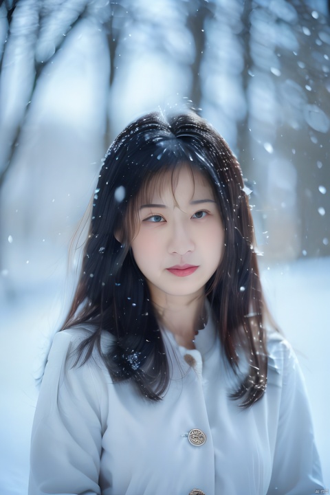  Best quality, masterpiece, photorealistic, 32K uhd, official Art,
1girl, dofas, solo,upper body, snowing, blurry, 1girl, tianxiu,moyou