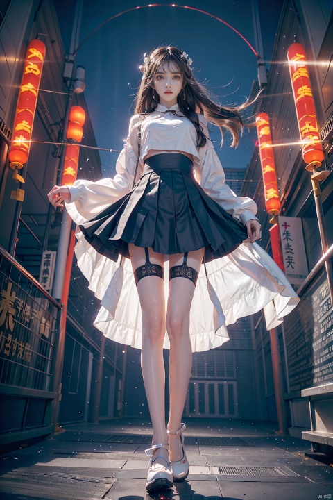  1 Girl, solo, glowing, glowing eyes,
Perfect body, pretty face with details, whole body, shoes, long eye browses, big, cut eyes, movie lights, Movie lights, strong contrast, high level of detail, best quality, masterpiece, white background, Chinese style, midjournal portal,pantyhose,super long legs,