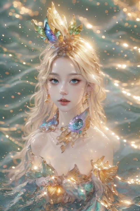  Illustrative style,1girl,front view,full body:1.4,young woman elf,cute cartoon character,She wore a garland of flowers on her head,Long blonde hair,blue eyes,vibrant colors,colorful,cute,adorable,intricately-detailed,delicate,beautiful,stunning,breathtaking,intricate detail,insanely high detail,volumetric lighting,fantasy background.flat,best quality,TT seecolor Flower field, Rainbow foil, hologram girl, Mermaid, eluosi, WZRYdiaochanYYWN, dofas, kongque