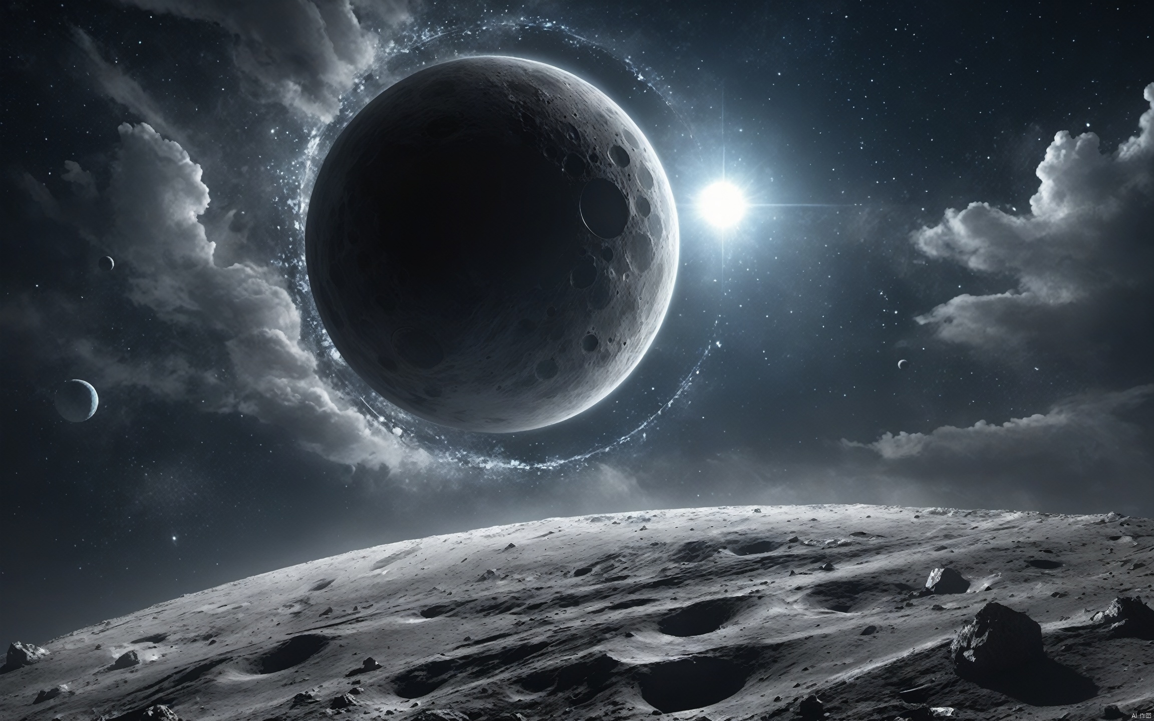  (masterpiece), (best quality), illustration, ultra detailed, hdr, Depth of field, (colorful), parameters (Highest picture quality), (Master's work), bubble, fantastic, It turns out that they are all GPUs, It's just that they were all buried below the surface of the moon before, All GPUs are turned on though, The giant black hole in the sky has opened up again, Time does not exist, As long as there is enough space to teleport, the time can be changed, Go back in time, "Are you coming, Go back to before your big battle began," Artey hesitated for a moment, I thought that I might not be able to come back, He told his companion on the communicator to take the Discovery, I also drove over, Flew to the Apocalypse...... (To be continued)