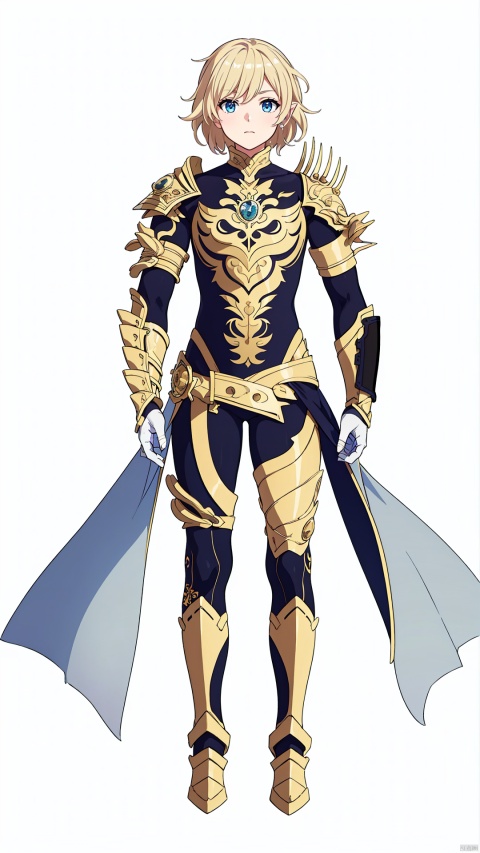 (masterpiece:1.3), (the best quality:1.2), (super fine illustrations:1.2), (Masterpiece), high quality, high detail,((white background:1.2)), looking at viewer, (SOLO:1.4),outline,,simple background, mask, blonde hair, pointy ears,armor, shoulder armor, gold armor, breastplate, armor,