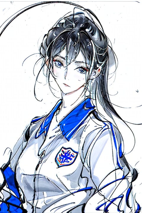  1girl,solo,Mystical Translation, 
Timeless Translation, mS uniform, mS uniform jacket, Chinese_school_uniform, 
The watercolor beauty was ethereal and graceful, 
her delicate features exuding an enigmatic charm that was both elegant and serene,
