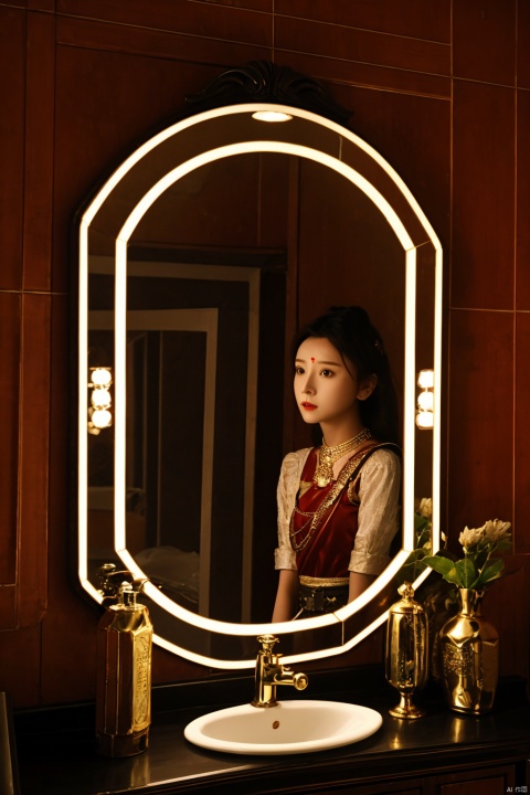 Main Character:a kind and courageous young woman.Magic Item:A glowing mirror that allows Rani to travel to different worlds.
