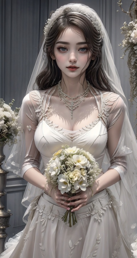  extremely detailed CG unity8 k wallpaper,masterpiece,best quality,ultra-detailed,best illustration,best shadow,an extremely delicate and beautiful,

Woman, in wedding gown, Spring, blooming flowers, romantic colors, Roses, wedding chapel, love-filled celebration, eternal vows, radiant face, (photo realistic: 1.3), Warm lighting, (glowing skin: 1.2), 8K ultra-hd, DSLR, high quality, high resolution, 8K, gentle glides, heartfelt emotions, BrideWoman, Love age, veil, bridal bouquet, diamond necklace, wedding ring, joyous moments, EternalLove.