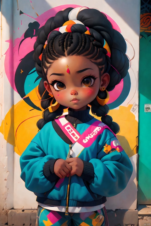 (masterpiece:1.1), (highest quality:1.1), (HDR:1.0), abstract 1998 african hairstyle hiphop girl by sachin teng x supreme, attractive, stylish, designer, black, asymmetrical, geometric shapes, graffiti, street art
