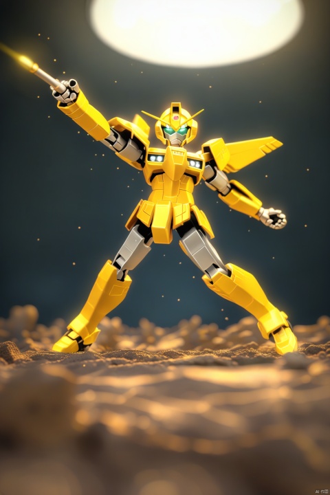  Motion photography, Fujifilm, long exposure, a white and orange Gundam Jaegar, in Gundam style, spread wings, lens perspective with a sense of story, displayed in a combat pose, scattered, featured text, studio environment, combat pose, soft ambient light, with HD detail, metallic texture and tension composition, ultra realistic, C4D,OC render, 3D, Super HD16k,