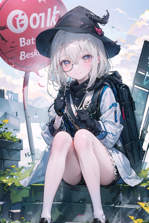  Ultra-clear, ultra-detailed, ((detailed depiction)), ultimate picture quality, CG,8k Wallpaper,(((masterpiece))), (((best quality))), ((ultra-detailed)), 1girl,backpack,bag,black gloves,black hair,black leggings,black shorts,blue bag,blue coat,cloud,coat,day,glasses,gloves,grey eyes,grey socks,hair between eyes,hat,hiking backpack,leggings,looking at viewer,mountain,multicolored coat,outdoors,rock,short hair,shorts,sitting,sky,smile,socks,solo,two-tone coat,white coat,