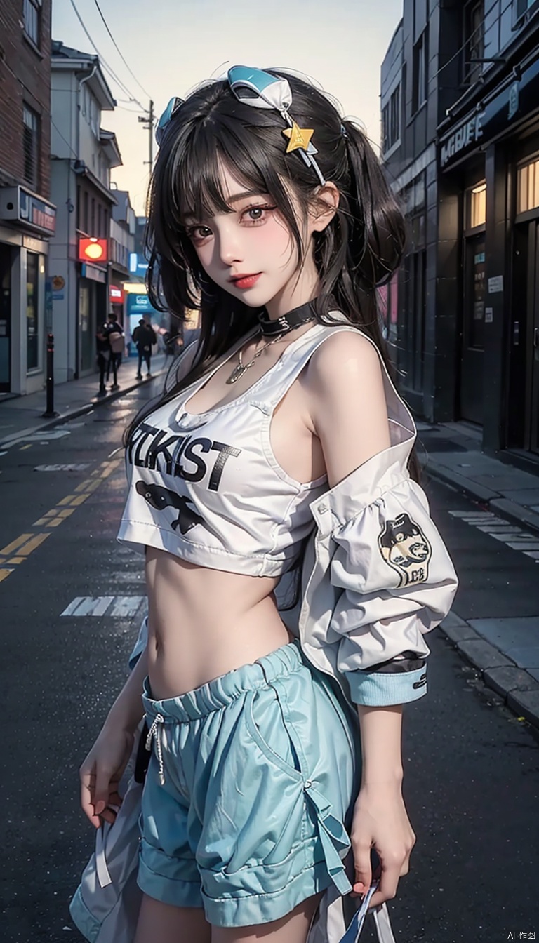  illustration, best quality, ultra-detailed, super detailed skin,cute, lovely, extremely detailed,8K,solo,1girl, detailed background,urban, 💫,⭐️,🌟,✨,night,dynamic angle,beautiful eyes,blash,smile,(streetwear:1.5),street style ,(emphasis splatter ),splatter,graffiti,spraycan,❤️,motion,navel,(croptop:0.8),(ear piercing:0.7),two-tone hair color,(cool),(HDR:1),wind
,(jitome:1.2),perfect hand,active,RETRO ART STYLE, NEON_POP ART STYLE, ART STYLE, hands behind back