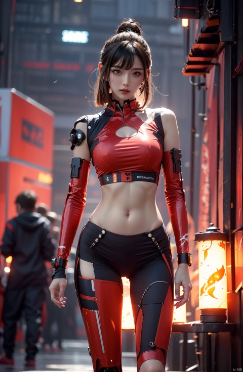  (Masterpiece, best picture quality), Cyberpunk, girl, French bangs, ((metal and transparent shell | splicing robot)), transparent belly:1.1, metal spine:1.2, (Cyber| body paint), aircraft background, dynamic perspective,cyborg,1girl