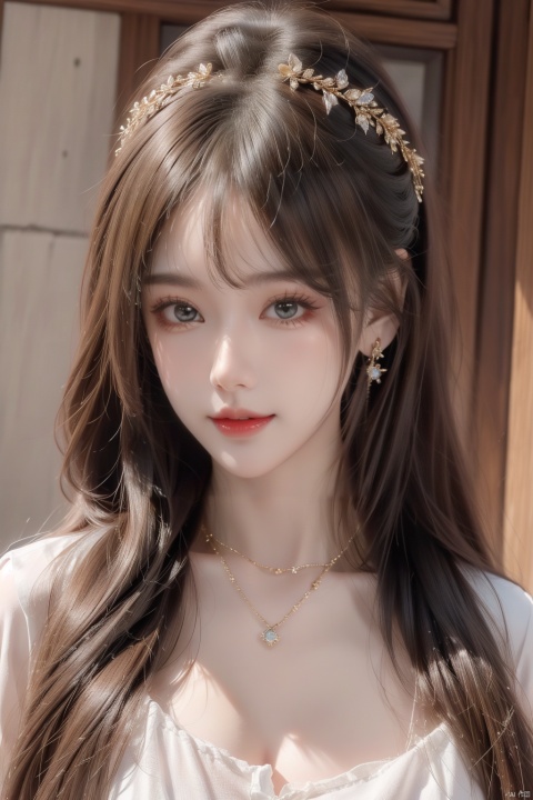  21yo girl, solo, looking at viewer, smile,

Gold-Trim Jewelry, long earrings, bow Hair ornament, Agate Necklace, emerald bracelet,
Diamonds, onyx, enamel,

HDR, Vibrant colors, surreal photography, highly detailed, masterpiece, ultra high res,
high contrast, mysterious, cinematic, fantasy, bright natural light, wangyushan, eyeglasses