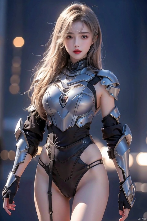  1 girl, science fiction armor,sexy,thighs,naked