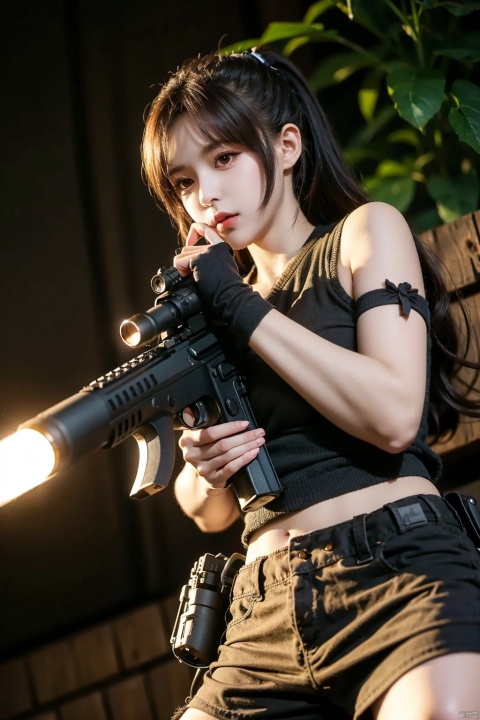  CQB,CQC,sniper rifle,battle girl,muzzle flash