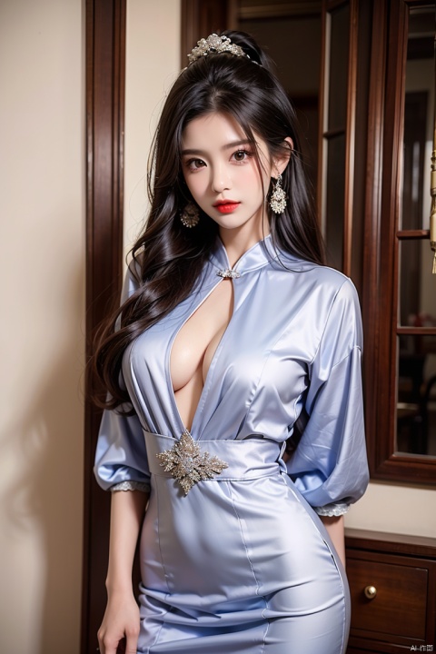  1girl,jewelry,taoist robe,Sexy,china dress