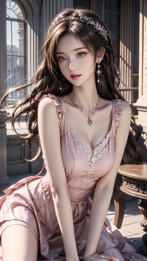  masterpiece,round eyewear,best quality,delicate face,beautiful girl,noble,aristocratic etiquette,banquet,aristocratic banquet,long blonde hair,red pupils,earrings,gorgeous dress,evening dress,exquisite background,highest quality,European,gorgeous,aristocratic ladies,large skirt,multi-layered skirt,pink rose,pink gemstone earrings,pink gemstone necklace,gorgeous,dignified,elegant,intricate skirt pattern,gorgeous palace,masterpiece,perfect,first-class,highlights,bright and colorful tones,3D,High resolution,1 girl,all fours,Spread legs