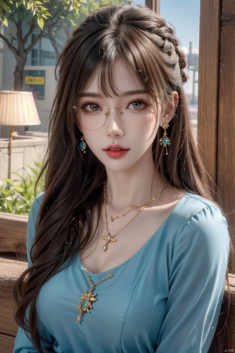  21yo girl, solo, looking at viewer, smile,

Gold-Trim Jewelry, long earrings, bow Hair ornament, Agate Necklace, emerald bracelet,
Diamonds, onyx, enamel,

HDR, Vibrant colors, surreal photography, highly detailed, masterpiece, ultra high res,
high contrast, mysterious, cinematic, fantasy, bright natural light, wangyushan, eyeglasses, 1girl, office_lady, subway