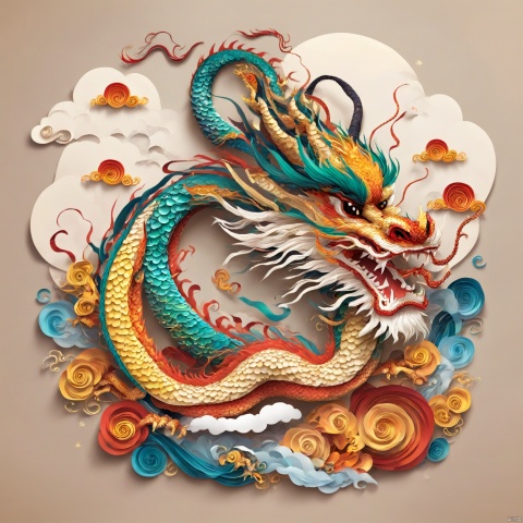  Chinese dragon,(chibi:1.5) yanzhi