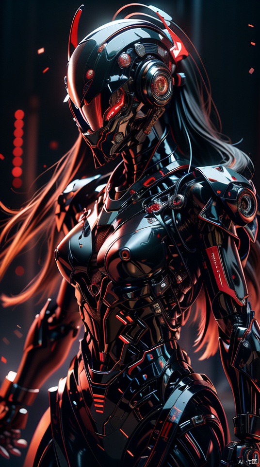  ((diamondly beautiful eyed girl)) with braids holds a weapon in his hand on a black background, red glowing eyes, holy cyborg necromancer girl, holds a weapon in his hand, Sci-Fi Helmet, cyber mask, brian sum, goddess of war, blue cyborg, balaskas, blink, highest quality, masterpiece, ultra-detailed, dof, artistic lighting, highest quality, masterpiece, ultra-detailed, dof, rimlight,,Full body shot, head shot
