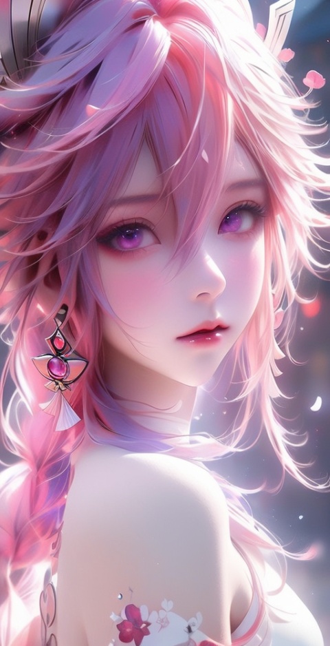  A girl, bust, delicate makeup, Half-length photo, Face close-ups, colorful hair, Red lips, delicate eye makeup, colorful hair, purple eyes, blue hair, fair skin, blisters, glowing jellyfish, (white background:1.4), fantasy style, beautiful illustration, White shiny clothes, complex composition, floating long hair, seven colors, Keywords delicate skin, luster, liquid explosion, Elegant clothes, Glowing shells, glowing seabed, streamer, 1girl, smoke, colorfulveil, colorful, Shifengji, 
( Best Quality: 1.2 ), ( Ultra HD: 1.2 ), ( Ultra-High Resolution: 1.2 ), ( CG Rendering: 1.2 ), Wallpaper, Masterpiece, ( 36K HD: 1.2 ), ( Extra Detail: 1.1 ), Ultra Realistic, ( Detail Realistic Skin Texture: 1.2 ), ( White Skin: 1.2 ), Focus, Realistic Art, fantasy, girl, Big breasts, Facing the camera, wangyushan, glintsparkle,,,
,原神, bachong