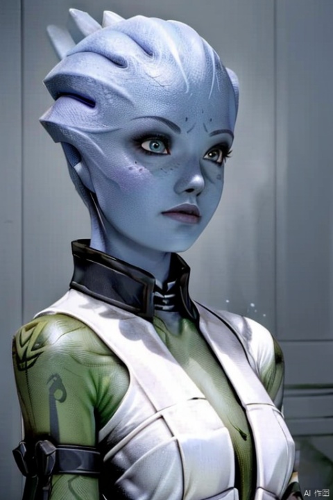  asari,1girls,green skin,