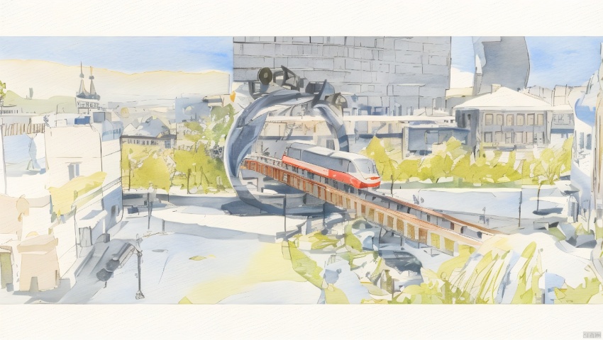  Playgrounds, tracks, trains, cities,
High-end color sketch, oil painting, Sketch, Master, Art, Sketch, BlockManDynamicSketching, lines, graphite, gsm, watercolor