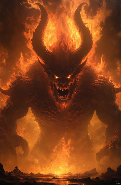  (demon, wisps of smoke,high contrast,dynamic lighting,horror fantasy,eyes of flame,intricate detail,sharp focus,masterpiece:1.2),ultra-detailed,(realistic,photorealistic,photo-realistic:1.37),dark portrait,abstract brush stroke, hell