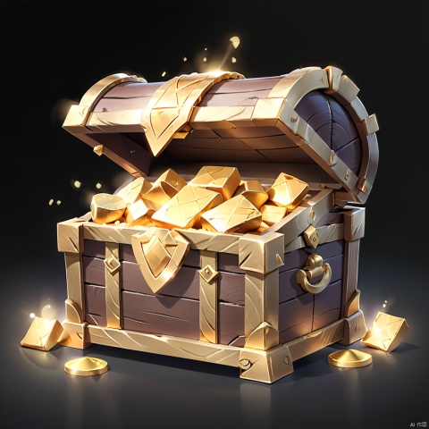  Game props.(New Year themed Treasure Chest :1.3), filled with gold ingots