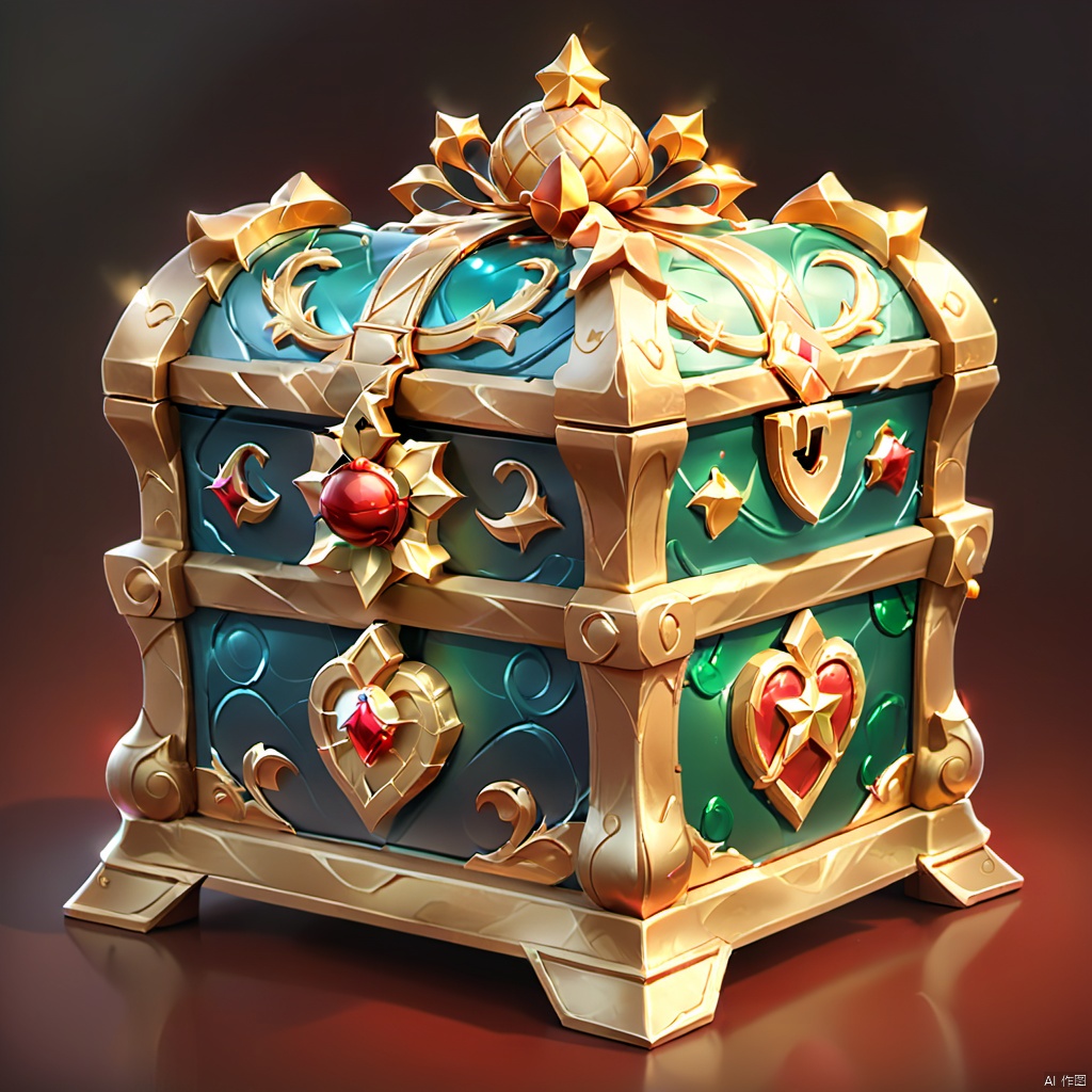  Game props, (Christmas theme) exquisite treasure chests.